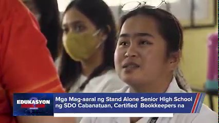 14K views · 298 reactions | Mahigit siyamnapung porsiyento ng mga Grade 12 senior high school students ng kaisa-isang stand alone senior high school sa Cabanatuan City, pasado sa assessment na isinagawa ng TESDA para sa bookkeeping. Si Mae Belle Ebuen ang ating tagapagbalita. | DepEd Regional Office III | Facebook