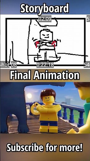 PART 1 Lego Gigachad Storyboard VS Final (Behind The Scenes) #lego #animation #behindthescenes