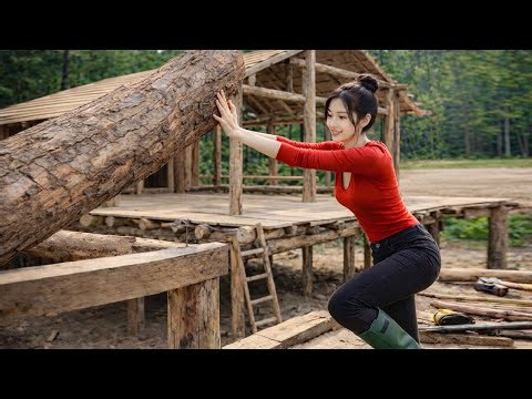 The young single mom renovated the old house into a spacious, dreamlike wooden house