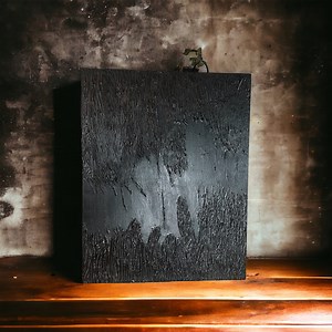 Black Texture Painting Oversized 3D Plaster Art Canvas Art Black Abstract Wall Decor - Makeitbysuado - Etsy