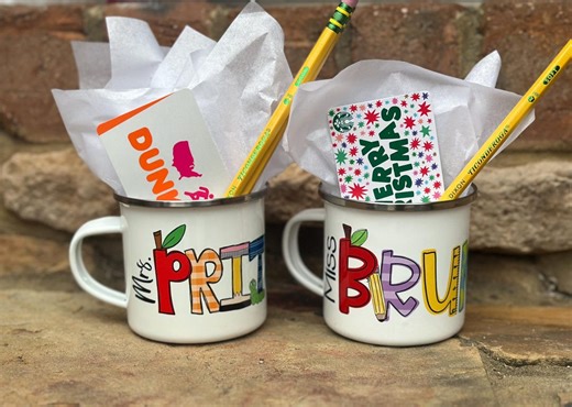 Personalized School Teacher Themed Mug, Custom Teachers Theme Gifts for Teacher Appreciation, School Gift Camping Cup for End of Year - Etsy