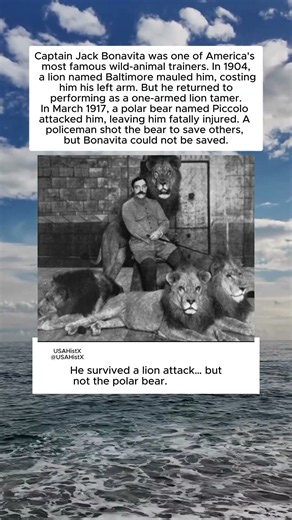 A lion took his arm… years later, a polar bear took his life