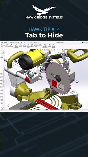 Hawk Tip #14: How to Hide Components with the Tab Key in SOLIDWORKS
