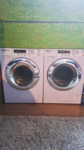 2 Miele washing machine spinning toy