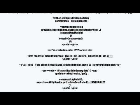 Mock provider in Angular2