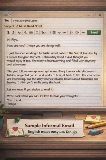 Sample Informal Email | Full Answer for Exams ✉️