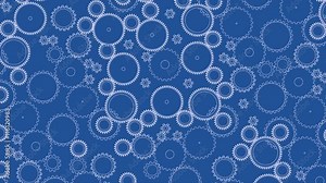 Gear cogs rotating system gearbox blueprint mechanism 4K