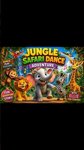 Jungle Safari Dance Adventure 🐘🌴 | Fun Animal Dance Song for Kids#KidsAnimation #FunnyAnimals