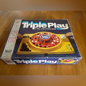 Vintage 1978 Milton Bradley 4840 Triple Play A Skill and Action Game Boardgame