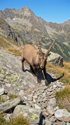 😱✨🌳 Have you ever seen a wild goat up close? #forest #wildlife #nature