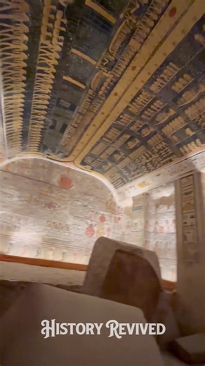 The tomb of Ramses VI is over 3,000 years old. Its ceilings show the Book of the Dead, gods and spells painted in gold on black, mapping the pharaoh’s journey through the underworld. It’s one of the best-preserved tombs in the Valley of the Kings. #AncientHistory #ancientegypt | Museum of Artifacts