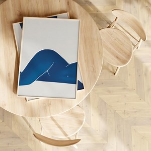 Boho Female Nude Art Print | Blue Abstract Body Illustration | Abstract Woman Figure Wall Art | Printable Digital Download - Etsy