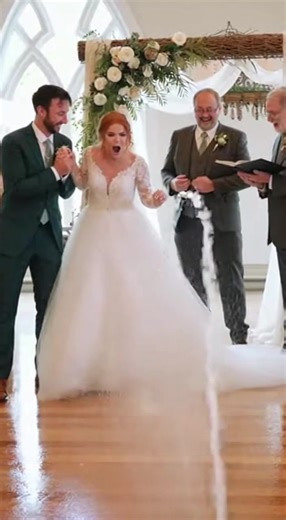 Hilarious Wedding Moment: Dress Turns Mini Fountain