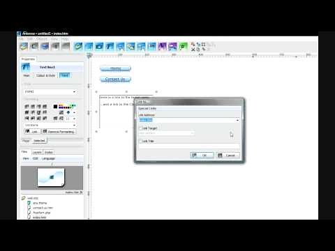 Tutorial • Linking Buttons and Text • Antenna Web Design Studio