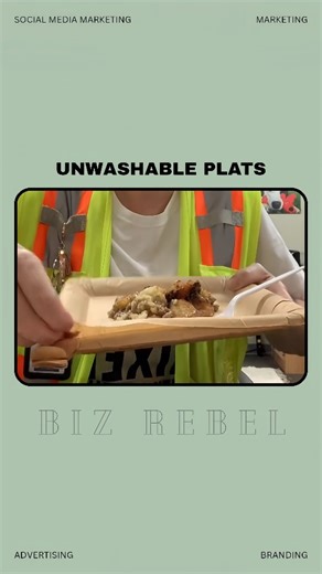 Biz Rebel - Business | Marketing on Instagram: "Peel-Off Plate Business This creator built one of the smartest business ideas we’ve seen lately. He designed a plate made of thin, single-use layers. After eating, you simply peel off the dirty layer to reveal a clean plate underneath—no washing needed. The product went viral in the US because it saves time, reduces mess, and is perfect for parties, picnics, and quick meals. What makes this powerful is the marketing strategy behind it. It solves a