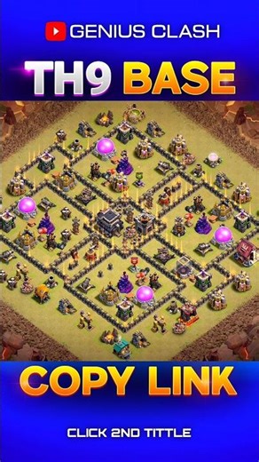NEW! TH9 War and Trophy Pushing Base | #th9base