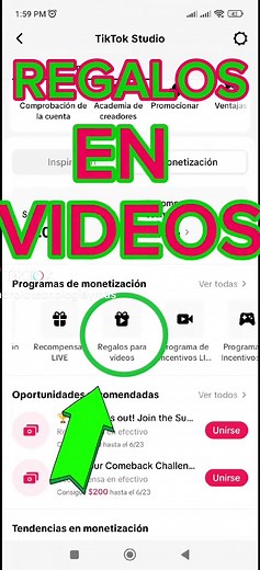 Cómo activar regalos en tus videos de TikTok