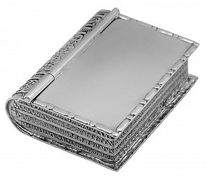 Book Pill Box Antique Style 925 Sterling Silver English Hallmarks by Jewelaridesigns - Etsy