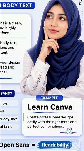 Stop Using Random Fonts! 😍 Best Canva Font Pairing | Poppins + Open Sans #Shorts