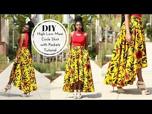 How to | DIY High Low Maxi Circle Skirt with Pockets Part 2