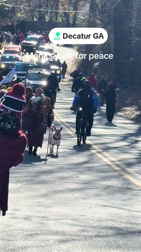 Monks Walk for Peace Event in Decatur, Georgia