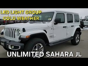2020 JEEP WRANGLER SAHARA UNLIMITED BRIGHT WHITE HARD TOP WALK AROUND REVIEW 20J93 SOLD!