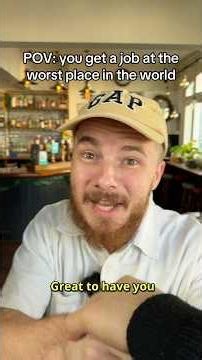 You get a job at the worst place ever #hospitality #comedy #bartender #service #work #restaurant