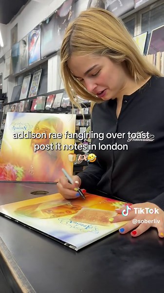 Addison Rae Fangirling in London