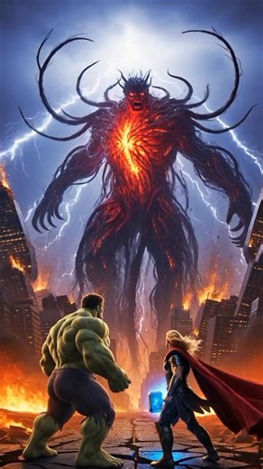 Final Battle: Hulk & Thor Save the City! #HulkVsMonster#ThorLightning#SuperheroBattle