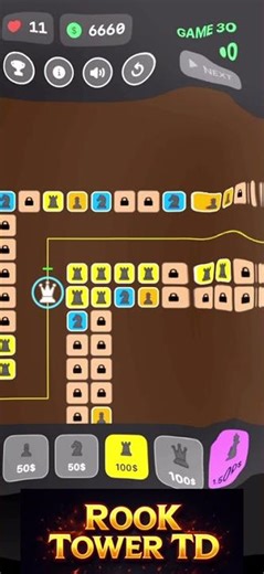 Rook Tower TD – Chess Defense. Chess Strategy – Tower Defense. #1 Tower Defense Game #towerdefense