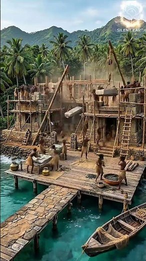 Primitive Tribal House Construction Timelapse | Full Build From Scratch (No Machines)