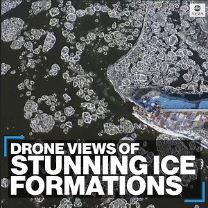 GO WITH THE FLOE: Drone footage captures spectacular footage of shuga ice floes on a river in Poland. https://abcnews.go.com/Live | ABC News