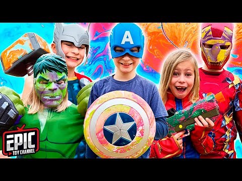 Avengers Hero Kids Hydro Dipping Custom Nerf Blasters
