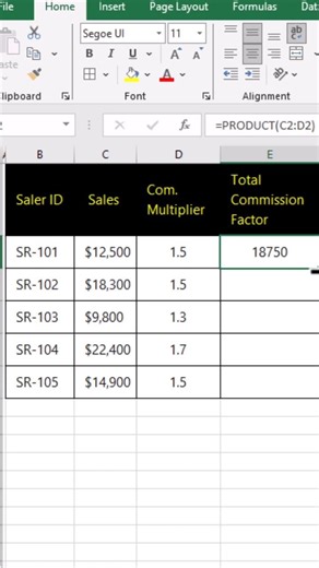 Multiply numbers instantly in Excel 😱 #excel