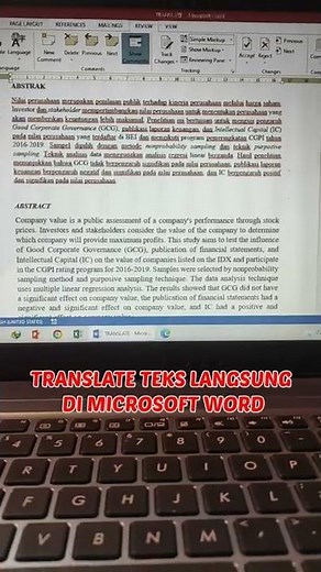 CARA TRANSLATE DI MICROSOFT WORD MUDAH DAN CEPAT
