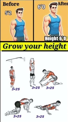 Grow Taller Naturally! 5 Effective Stretching Exercises to Increase Your Height Fast 📏💪