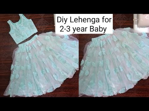 Baby Lehenga Choli Cutting & Stitching For 2-3 Year Girl | Baby Lehenga Choli Cutting & Stitching