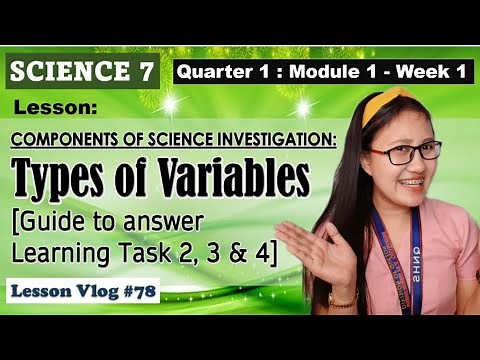 SCIENCE 7 Q1 Module 1 - Types of Variables
