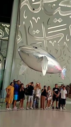 Robot Fish at Dubai Museum of the Future 🤖🐟 | Futuristic Technology #Shorts