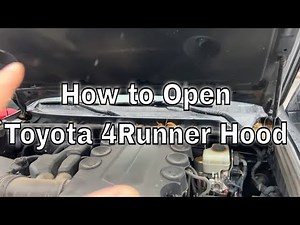 How To Open Toyota 4runner Hood