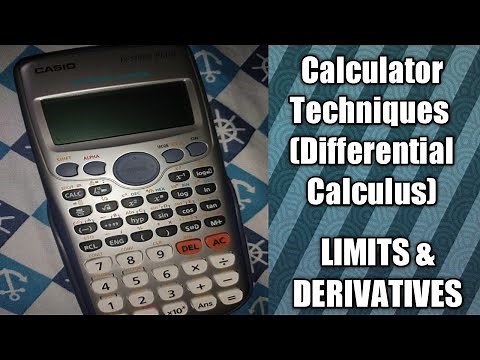 CALCULATOR TECHNIQUES - DIFFERENTIAL CALCULUS | LIMITS AND DERIVATIVES | Casio fx-570es plus