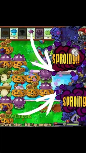 PvZ Survival Endless 3625 flags #pvz #pvzgameplay #shorts