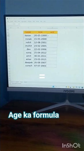 99% log ye Excel Age Formula nahi jaante 🤯 #shorts