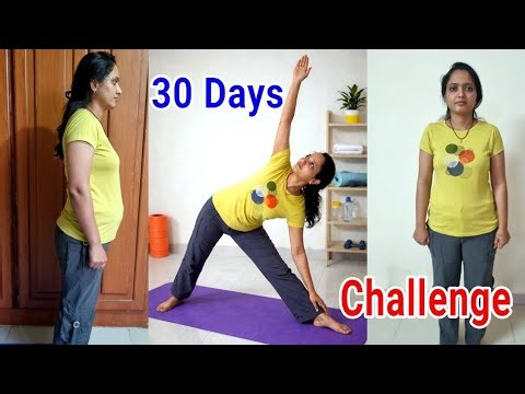 30 दिन में घर पर करें वजन कम // 30 Days Weight Loss Challenge // 01 Day weight loss challenge 