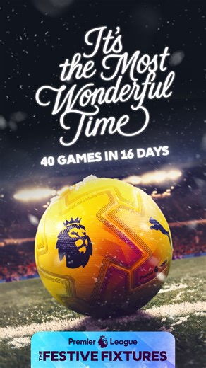 40 games in 16 days. The Festive Fixtures are here ✨ | Premier League