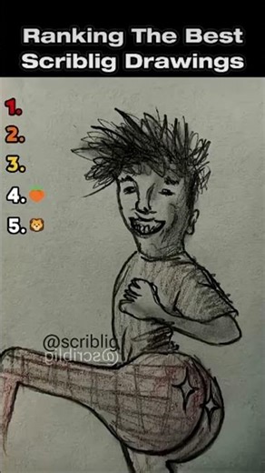 Funny scribble drawings🤣😂