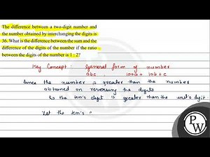 The difference between a two-digit number and the number obtained by interchanging the digits is...
