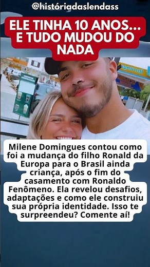 MILENE DOMINGUES REVELA MUDANÇA DRÁSTICA NA VIDA DO FILHO RONALD