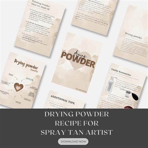 DIY Drying Powder Recipe for Spray Tan Artists | Finishing Powder, Spray Tan Drying Powder, Spray Tan, Spray Tanning, Spray Tan Artist, - Etsy