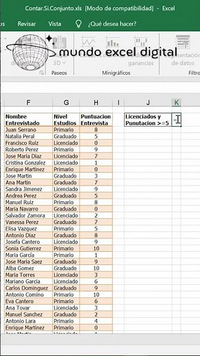 Excel Avanzado: Uso Efectivo de CONTAR.SI.CONJUNTO #tutorial #excelavanzado